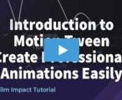 Speed up your workflow. Create dynamic graphic animations right withing Premiere Pro with Film Impact Motion Tween.n*) Just Drag &amp; Dropn*) Easily add extra movements.n*) Keyframes are historyn*) Dazzling 3D-Motion-Blur-Engine to emphasize each movement.nnThis plugin has been a game-changer for many professional video editors.nMotion Tween saves a round-trip to After Effects. nn
