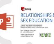 Autism - Inclusion in Mainstream - Relationships &amp; Sex Education - www.otblearning.ie &amp; www.otb.ie/asd