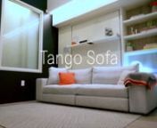 Tango Sofa is a vertically opening, freestanding queen-size sofa wall bed available with a three-seat or a four-seat sofa. Customize the style and size of Tango Sofa by selecting one of three available arm widths. Optional sliding seats that provide both standard and reclining seat depths are available, as well as armrest covers, coordinating sofas, loveseats, and ottomans.