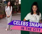 Sara Ali Khan who is currently in the news due to her upcoming projects was spotted in the city. The actress stunned in a simple traditional outfit. She happily greeted the paps. Sunny Leone, on the other hand, was spotted in the city as well. Check out the video for more.