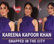Kareena Kapoor Khan was spotted at a chat show recently where she looked stunning in a purple coloured dress. Bebo kept her make up simple and minimal with pink lips. check out the video.