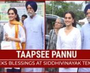 Taapsee Pannu&#39;s new movie Saand Ki Aankh has already hit the theaters this Friday. She was spotted with her parents at Siddhivinayak temple today morning looking all calm and subtle in a white kurti. She opted for minimal makeup. She was all smiles for the paparazzi.