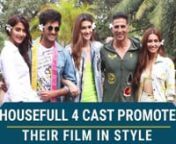 Housefull 4&#39;s cast has been packed with promotions for their upcoming movie which is set to release on 25th October. The cast attended an event to promote their new movie. Akshay Kumar wore a green aviator onesie. Riteish Deshmukh wore a colorful jacket on a printed tee. Kriti Sanon wore a yellow dress with a denim jacket while Kriti Kharbanda wore a white and yellow co-ord set. Pooja Hegde dressed in a white wrap dress.