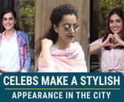 Kangana Ranaut was recently spotted in the city wearing a beautiful pink suit. She looked stunning as she stepped into her car. Taapsee Pannu, Bhumi Pednekar were papped at promotions of their upcoming film, Saand Ki Aankh. Taapsee can be seen in a white shirt, beige pants and a multicolored long jacket, while Bhumi is in a coordinated set. They are seen posing for the shutterbugs and having fun at the promotions.