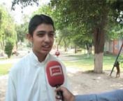 A brilliant and brave child friend of Muqaddar and Sikandar (monkeys) on Pakistani media Dunya News channel.