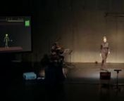 Homo Ludens - expert level, for a motion tracked dancer, string quartet and a computer game nby Marko Ciciliani 2013nnperformed by