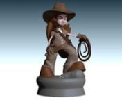 A strong, young, girl incarnation of Indy. Inspired by a little girl&#39;s love for the Indiana Jones character and our own love for the Disney Infinity figurine range.nFor you Nina W. XXX Love, Dad