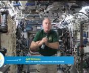 A conversation live with astronaut Jeff Williams who is currently aboard the International Space Station (ISS), hosted by former astronaut Greg Johnson, who is currently the President and Executive Director of the Center for the Advancement of Science in Space (CASIS), featuring special guests Madisyn Shipman and Cree Cicchino from the Nickelodeon Show