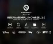 Version 2.0 of my international showreel as Visual Fx supervisor, Motion Designer, 2D and 3D animator and Editor.nnMario Baluci - Show Reel 2.0nnA Showcase of my best productions in the last 12 years, made entirely with Cinema 4D, After Effects, Final Cut Pro X and Photoshop.nnFor job inquiries: info@mstudioitaly.comnnRebranding Sky Tg 24 2016:nMotion designer, compositornnMovie “Vittima degli Eventi - Una Storia di Dylan Dog”:n3D logo animation and end titles in 2.5DnnShort Movie: “Come d