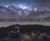 2014 was a great year for me in astrophotography, and this video is a showreel of the highlights of my year. From Rising Star Byron, to my TEDx talk in Christchurch New Zealand, my year was full of amazing photo opportunities and events.nnBelow are links to the full length videos that I mention in this showreel - feel free to also check those out.nnRising Star Byron: https://vimeo.com/83126935nCity Lights To Dark Skies: https://vimeo.com/92093160nNight Streaker: https://vimeo.com/106771359nTLC -