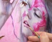 Watch artist Redd Walitzki glaze color onto skin, and add miniscule details in oils to one of her portraits. nnMusic: