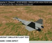 FIGHTER AIRCRAFT SIMULATOR FLIGHT TEST; CHINE AND CANARD MODIFICATION. WING LEADING FORM MODIFICATIONnnnhttp://twitter.com/ATMOS_Aerospace