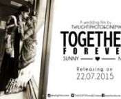 TOGETHER FOREVER is a wedding film of Sunny Sharma and Nidhi Chhatbar shooted by Twilight:Photo&amp;Cinema.nFollow us on facebook - www.facebook.com/twilight4you
