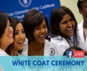 The White Coat Ceremony marks new students&#39; entrance into medical school and commemorates the high standards of the medical profession. nnOn Monday, January 7, 2019, in the presence of friends and family, AUC students will be cloaked by deans and faculty members in their first white coat—a symbol of the trust being bestowed upon them to carry on the tradition of doctoring.