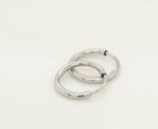 small gypsy endless hoop earrings 9ct white gold from 9ct