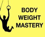 Kinobody Bodyweight Mastery Program (Gymnastics Workout at Home)nnhttp://ShreddedDad.com/bodyweightnnBodyweight exercises are very underutilized and it&#39;s a shame because the strength you acquire from moving your own bodyweight carries over to weight training.nnThink about this...nnHave you ever seen a gymnast that looked weak and wasn&#39;t muscular?nnNOPE!nnYou never will and the crazy about them is that they rarely train with weights.nnTheir main focus is on skills so they do calisthenics for the