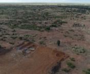 Illegal Dewatering Bore site DWB30 developed at the Carmichael Coal Mine site in Queensland&#39;s Galilee Basin. The video was taken in May 2018 showing the approach to the cleared area roughly 50m x 50m, driller sumps, water storage, and the bore hole.