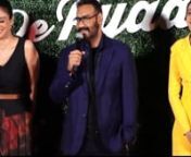 Ajay Devgn&#39;s epic comebacks never fail to impress us at the box office or in real life on various interviews. When asked last year in a press conference which De De Pyaar De co-star he has better chemistry with. The Tanhaji actor gave a response that caught both his co-stars by surprise. Ajay said,