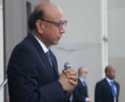 Baltimore County Executive Kevin Kamenetz invited Khizr Khan, a Pakistani immigrant, and now an American citizen, to speak at a “Call for Unity” rally in Towson, MD, on Wednesday afternoon, July 12, 2017. It was held in the Patriot’s Plaza, located between the County’s Court House and its office buildings.nKhan, who resides in Virginia, is the father of U.S. Army Captain, Humayun Khan, age 27, who was killed in action in Baquabah, Iraq, in 2004. Along with other “Gold Star” parents,