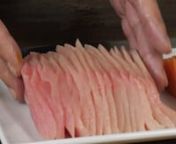 The precision cutting it takes to create this sashimi is an art.