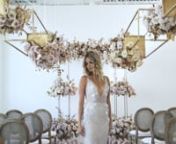 Evoking the timeless aesthetic of English supermodel and pop culture icon Kate Moss, nude hues and gilded greenery crete a luxe, on-trend bridal oasis.