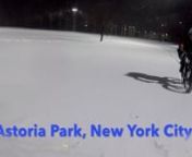 Astoria Park, Queens, New York City. Snow and Strava map, with Surly Ice Cream Truck OPS fat bike.Filmed 2017 January 7th.