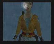 A video from 2001.Lara Croft, the virtual girl-doll of the late 20th century, is recast as a triad of her personas: the alien, the orphan, and the clone in this work based on appropriated footage from the game Tomb Raider.