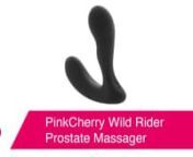 https://www.pinkcherry.com/products/pinkcherry-wild-rider-prostate-massager (PinkCherry US)nhttps://www.pinkcherry.ca/products/pinkcherry-wild-rider-prostate-massager (PinkCherry Canada)nn--nnReady to be enjoyed by anyone and any butt-having body, the Wild Rider Prostate Massager features ten powerful modes of rumbly vibration, tonnnnns of flexibility and a convenient re-charge port. Let&#39;s just say that this curvy, double-the-pleasure prostate and perineums massager has things (orgasms, specific