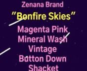 Zenana Pink Mineral Wash Vintage Button Down Denim Shacket from zenana