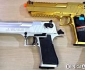 www.ReplicaAirguns.comnnType: Airsoft Pistol.nManufacturer: Cybergun.nModel: L6 .50AE Desert Eagle.nMaterials: Metal &amp; plastic.nWeight: 2.43 pounds (1100 grams).nBarrel Length: 5.1 inches (Smooth bore).nTotal Length: 10.24 inches.nPropulsion: Green Gas / Propane.nAction: GBB semi auto, single action only.nAmmunition Type: 6mm plastic Airsoft BB&#39;s.nAmmunition Capacity: 27 rounds.nFPS: 368fps claimed.nnGoing off just the looks and feel for the Cybergun Licensed L6 .50AE Desert Eagle GBB Airsof