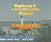 Beginning to Learn About the Abenaki.WW24 from ww24