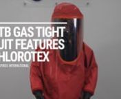 The Respirex Enhanced Robustness Gas Tight Suit manufactured in ChloroTex. For trained users only, always familiarise yourself with the instructions for use before entering the suit.