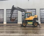 2013 Volvo EW140D Wheeled Excavator, Blade, Stabilisers, CV, QH, Piped, Aux.Piping, 3 Piece Boom &amp; Dipper, Reverse Camera, A/C - SV13 CZF - VCEW140DC00220244