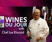 Wines Du Jour is a weekly wine and food pairing event hosted by Chef Les Kincaid.Three (3) good wines are paired with exquisite food prepared by upscale restaurants in Las Vegas and neighboring cities, every Thursday 7 to 8 PM. The event is live on satellite radio and taped for television for broadcast by VegasLifeTV.Wines Du Jour airs locally on Cox Cable Channel 48 and 108 every Tuesday, Thursday and Saturday, 10:30 p.m. - 11:00 p.m., and globally via stream.vegaslifetv.us on your smartpho