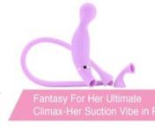 https://www.pinkcherry.com/products/fantasy-for-her-ultimate-climax-her-suction-vibe (PinkCherry US)nhttps://www.pinkcherry.ca/products/fantasy-for-her-ultimate-climax-her-suction-vibe (PinkCherry Canada)nn Her fantasy was to give herself the ultimate orgasm. She has heard that suction would surround her clitoris and nipples in intense oral sex sensations, but vibration always made her orgasmic. Now she could enjoy both.nnThere&#39;s been a lot of buzz (the alternate to buzz, actually!) lately about
