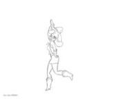 I had a little fun animating this dance loop of Red Hot, the singer/dancer from the Droopy cartoons of the 1940s. I went with her cowgirl theme from the 1945 short “Wild And Woolfy”. For dance reference, I looked at a couple of Fred Astaire’s moves in the 1955 film “Daddy Long Legs”.nnThis was animated in TV Paint.