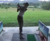 Golfing 101 - Hot golf chick learning how to play golf for the first time at the driving range. Watch this beginner practicing her swinging - set to the tune of Blur&#39;s