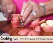 Paula Deen shows off her Santoku Knives. Available at Cooking.com!