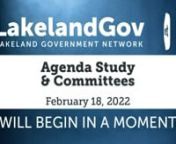 Agenda: https://www.lakelandgov.net/Portals/CityClerk/City%20Commission/Agendas/2022/02-21-22/02-21-22%20Agenda.pdfnn00:01:00-COMMITTEE REPORTS AND RELATED ITEMS - Real EstateChanges to the Land Development Code (LDC); Article 5 (Standards for Specific Uses) to Remove Development Standards Pertaining to Sidewalk Cafesnn00:29:25-III. PUBLIC HEARINGS - ORDINANCES (2ND READING) - 2. Proposed 22-003; Vacating Public Right-of-Way Located North of E. Main Street, South of the CSX Right-of-Wa