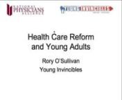 As part of our NPA Webinar Series: Understanding the ACA,Rory O’Sullivan, Policy and Research Manager for the Young Invincibles offered this 15 minute webinar on the benefits of the Patient Protection and Affordable Care Act for young adults.