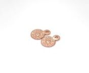small sunshine sun goddess disc charms for sleeper earrings rose 9ct rose gold from 9ct