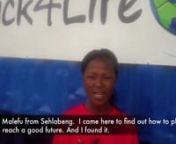 This is one day on earth at Kick4Life, which is a non-profit organization in Maseru, Lesotho.Kick4Life partnered with the US Embassy in Lesotho to bring three dancers from New York City to hold a