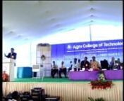 Agni College of Technology , Thalambur, Old Mahabalipuram Road, organized the inauguration of its 12th batch of B.E / B.Tech. courses on 30th August 2012, in the college premises. Kalaimaamani Shri Suki Sivam, a renowned scholar, an orator par excellence and the founder of S.S. Foundation was the Chief Guest for the occasion. The distinguished Guests of Honour were Mr.V.R.Chari, Vice Chairman , GH Induction India Pvt. Ltd., Mr.S. Rupesh Kumar, Regional placement Coordinator-South, HCL Infosystem