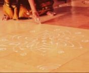 Kolam is a type of Rangoli mainly in the states of Tamil Nadu and Kerala .The Hindus residing here use of this art form daily and on festive occasions. n On Fridays and sacred occasions, the ‘Hridaya Kamalam’ (lotus of the heart) is the type of kolam to be drawn at the threshold of a home, to ensure success and wealth. The following stop motion film presents the creation of this type of kolam.n In the ‘Hridaya Kamalam’ kolam dots are set in a radial arrangement and a lotus shaped kolam e
