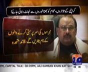Muttahida Qaumi Movement (MQM) chief Altaf Hussain warned on Monday that if the government failed to free the people of the city from the clutches of extortionists and kidnappers, he would reveal the names of the people and a powerful agency involved in such crimes.nhttp://www.thenews.com.pk/Todays-News-4-123672-Altaf-threatens-to-unmask-extortionists-kidnappersnPPP MNA Afzal Sindhu on Monday ended his years-long affiliation with the party and joined the Pakistan Tehreek-e-Insaaf.Sindhu, a veter