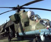 Russia&#39;s defence ministry has released footage showing combat helicopters on a mission in Ukraine.