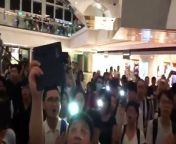 Hundreds Spontaneously Burst into Protest Song at Hong Kong Shopping Centre