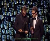 The team behind the sound design of Dunkirk accept the award.
