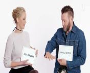 Jennifer Lawrence and Joel Edgerton teach each other slang words from their respective birthplaces, Kentucky and Australia. Jennifer and Joel star in &#92;