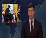 Seth Meyers stops by Weekend Update to join Colin Jost and Michael Che for a special edition of Really!?! About Kanye West and Donald Trump&#39;s meeting in the Oval Office.